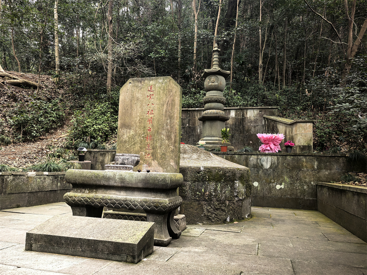 莲池大师墓侧景